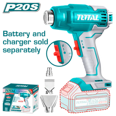 TOTAL 20V Lithium-Ion Cordless Heat Gun TBLI2002 Total
